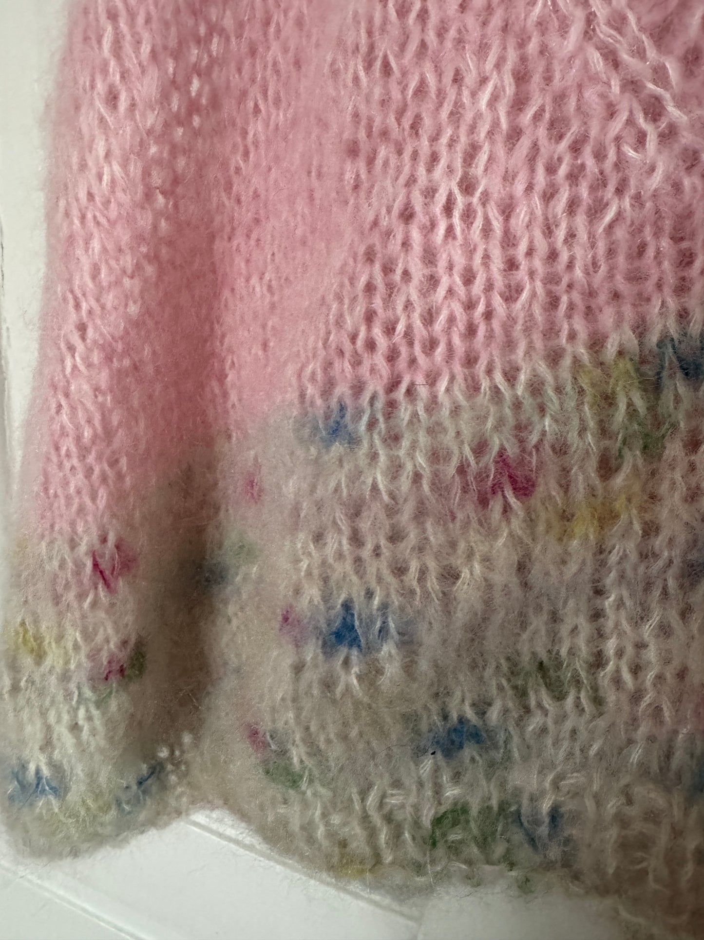 Oversized chunky mohair vest
