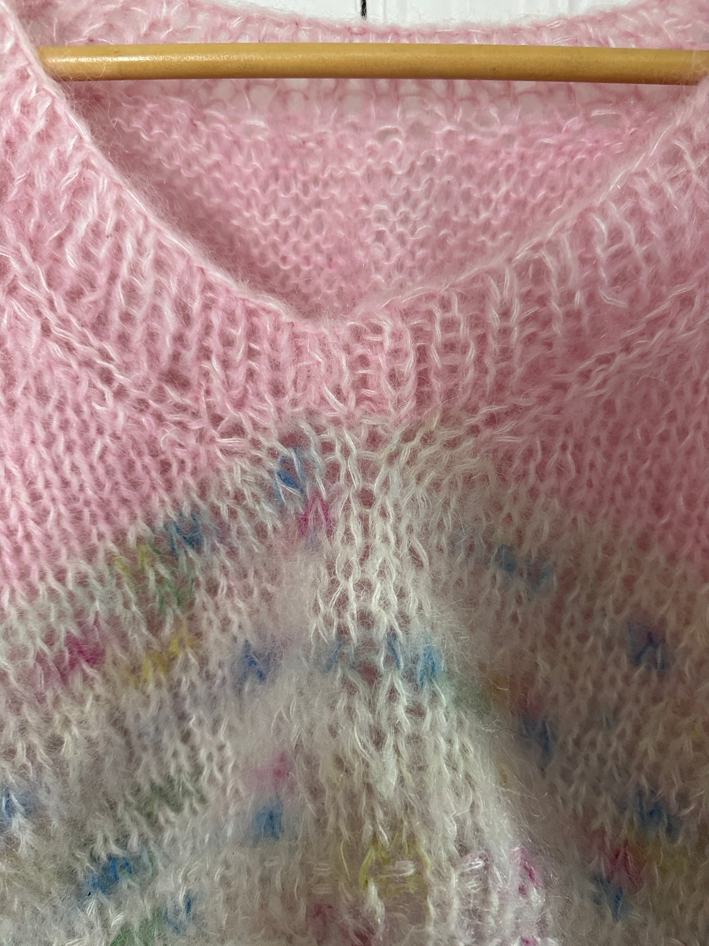 Oversized chunky mohair vest