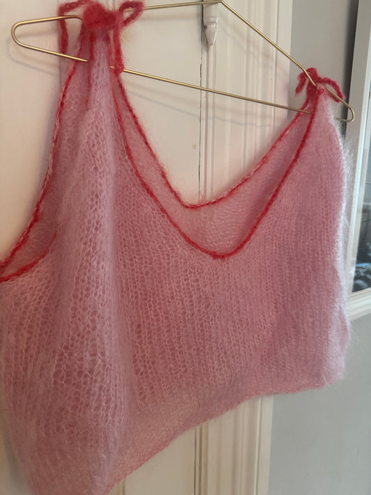 Bow mohair vest/top