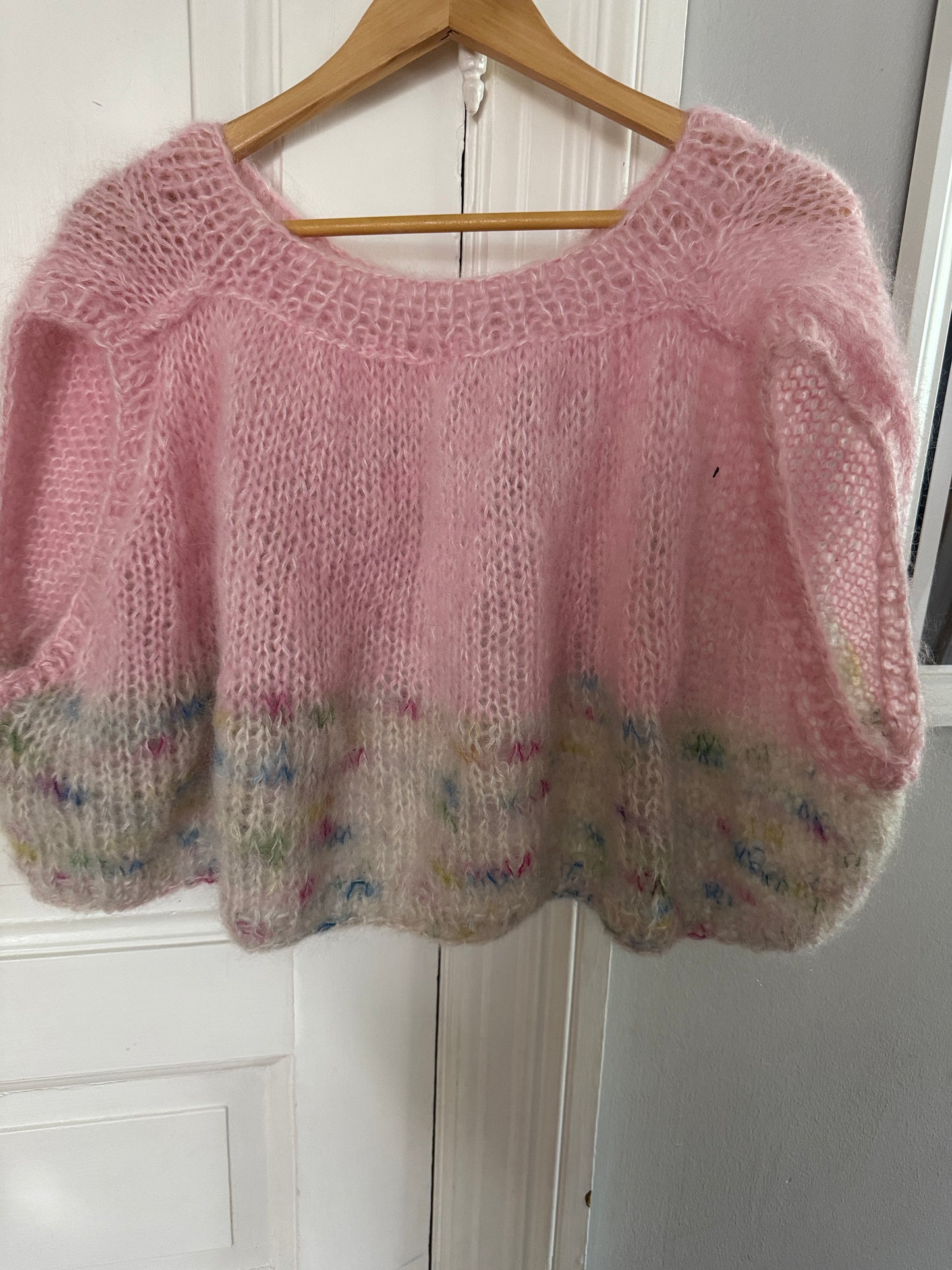 Oversized chunky mohair vest