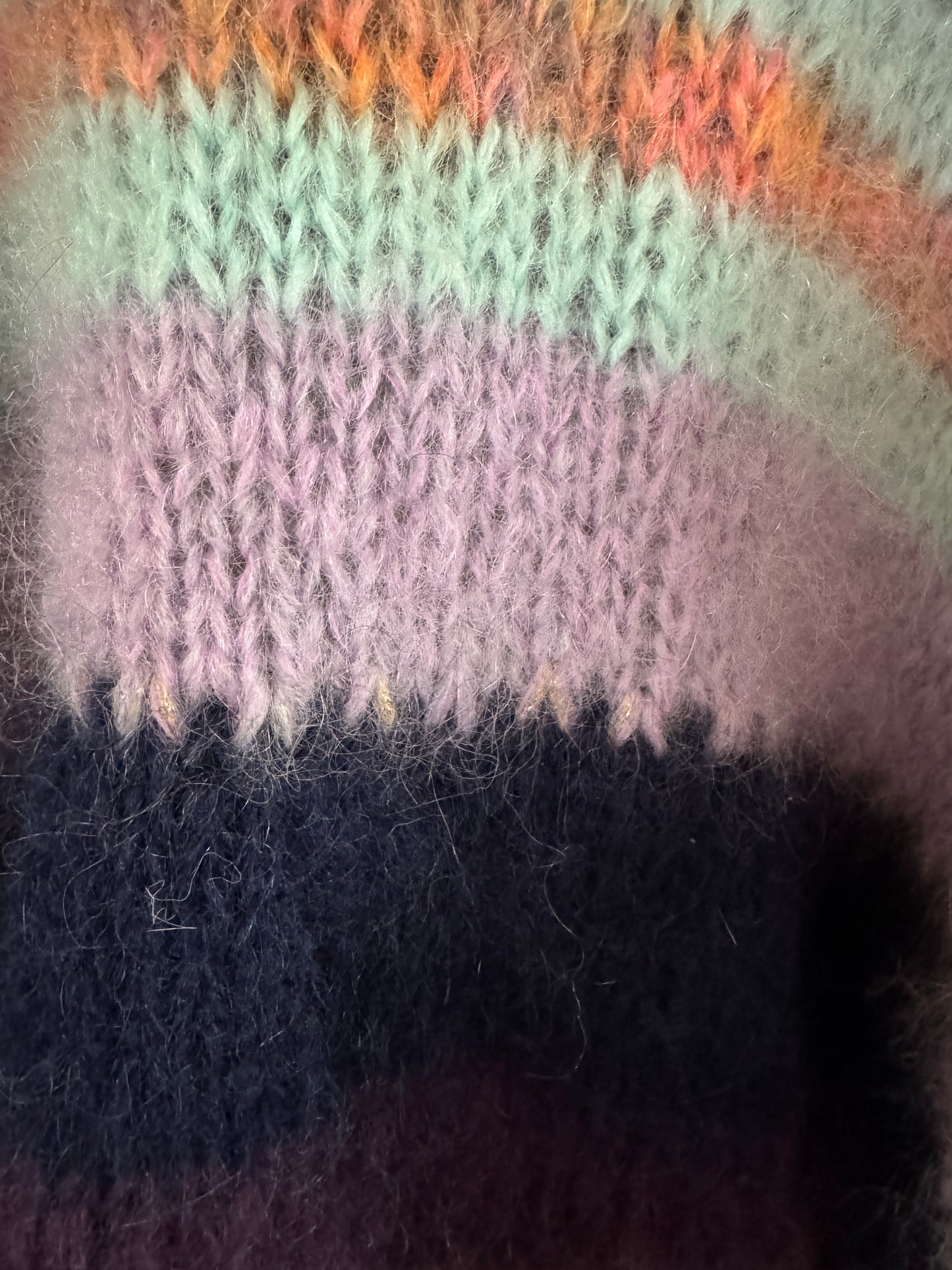Chunky mohair knit in lovely colors